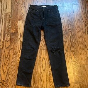 Zara Black Distressed Jeans size 4